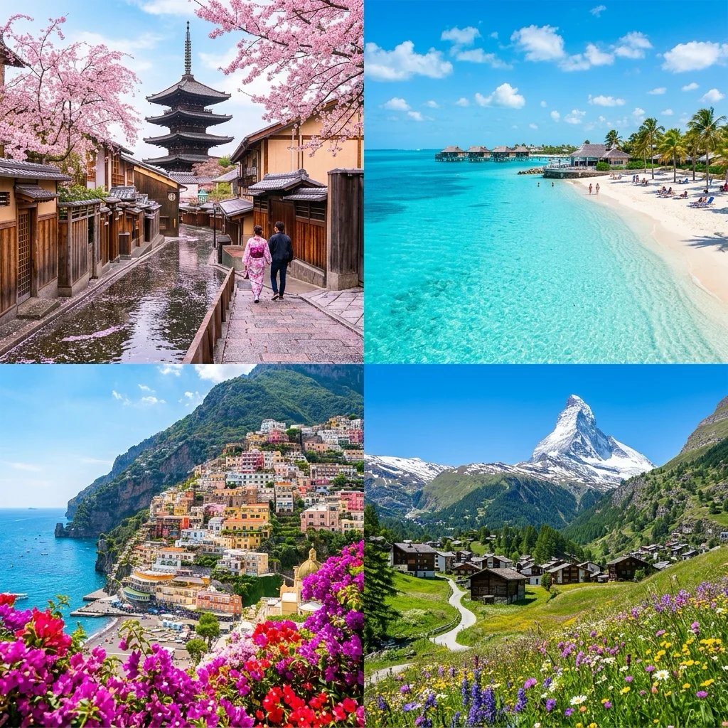 Mejores destinos para viajar en marzo: cerezos en Japón, playa caribeña y pueblos europeos
