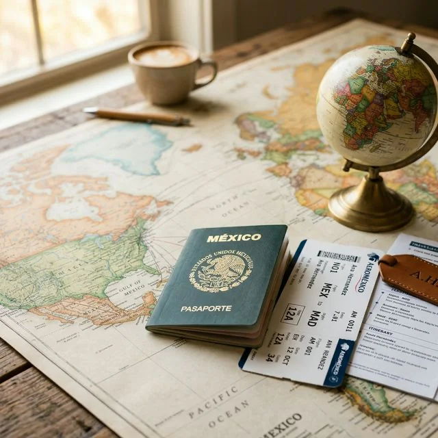 Pasaporte mexicano con documentos de viaje — requisitos para viajar al extranjero
