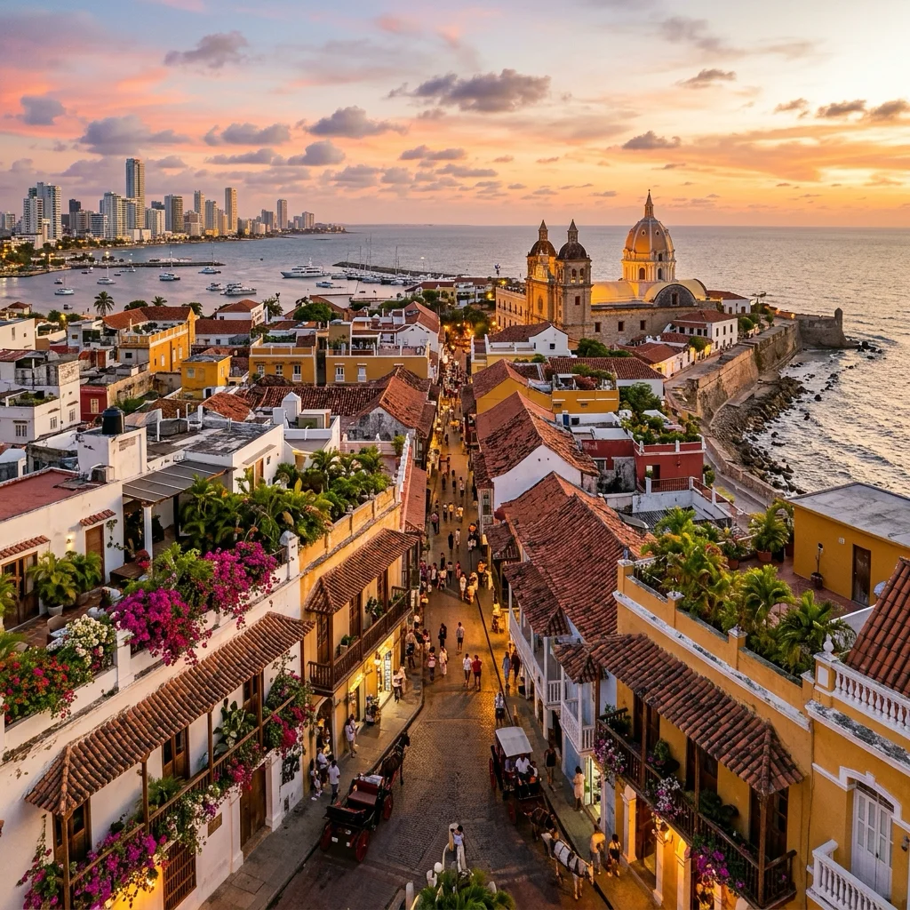Cartagena de Indias Colombia al atardecer — viajes a Colombia todo incluido desde México